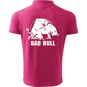Pánská košile Bad Bull - Polokošile pánská Pique Polo 203 - L ( Purpurová )
