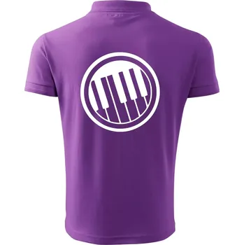 Pánská košile Piano kruh - Polokošile pánská Pique Polo 203 - XL ( Fialová )