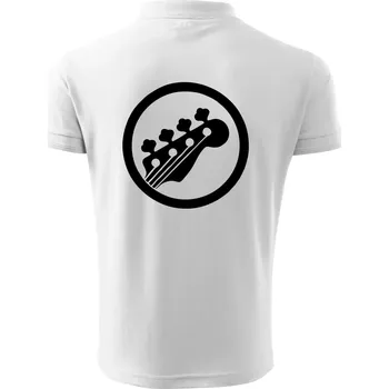 Pánská košile Kytara kruh - Polokošile pánská Pique Polo 203 - M ( Bílá )