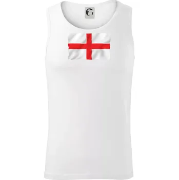 Anglická vlajka vlající - Tílko pánské Core - L ( Bílá )