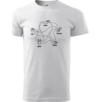 Kámen nůžky papír Spock - Triko extra velké (5-8XL) - 6XL ( Bílá )