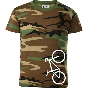 Chlapecké tričko Kolo na výšku - Dětské maskáčové triko - 146 cm/10 let ( Hnědý maskáč )