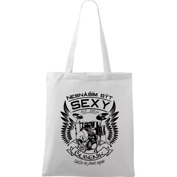 Nesnáším být sexy - bubeník - Taška bavlněná - 42 x 38 cm ( Bílá )