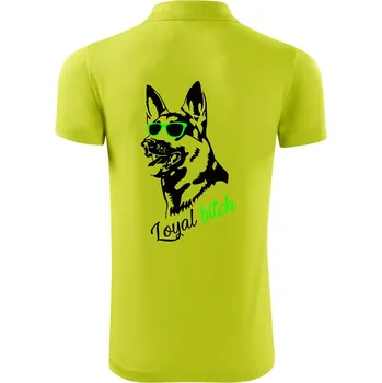 Pánská košile Německý ovčák - loyal bitch - Polokošile Victory sportovní (dresovina) - S ( Limetková )