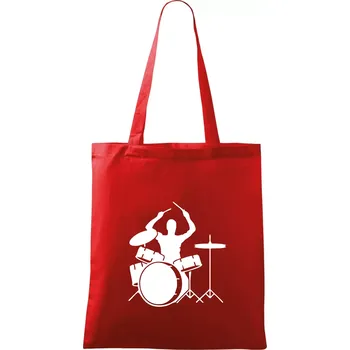 Bicí bubeník - Taška bavlněná - 42 x 38 cm ( Červená )