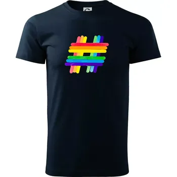 Pánské tričko LGBT hashtag - Triko extra velké (5-8XL) - 7XL ( Námořní modrá (velmi tmavá - téměř černá) )