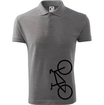 Pánská košile Kolo na výšku - Polokošile pánská Pique Polo 203 - XL ( Tmavě šedý melír )