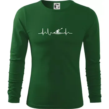 Pánské oblečení EKG pádlování - Triko s dlouhým rukávem FIT-T long sleeve - M ( Lahvově zelená )