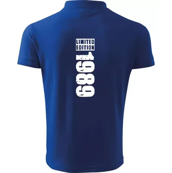 Pánská košile Limited edition 1989 pruh - Polokošile pánská Pique Polo 203 - 4XL ( Královská modrá )