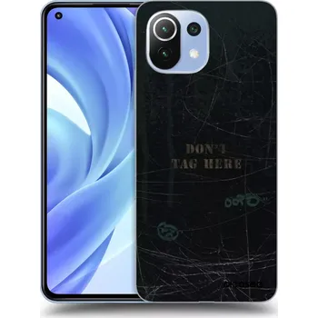 Pouzdro na mobilní telefon Picasee silikonový černý obal pro Xiaomi Mi 11 Lite - DON´T TAG
