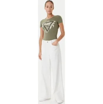 Guess T-Shirt W5YI13 J1314 Khaki Regular Fit XS