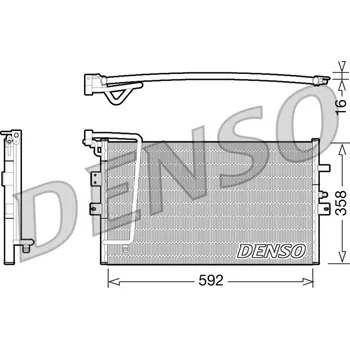 Ventilátor topení a klimatizace Kondenzátor klimatizace DENSO DCN25002