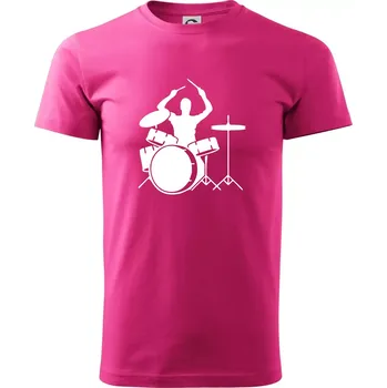 Bicí bubeník - Klasické pánské triko vyšší gramáže - XS ( Purpurová )