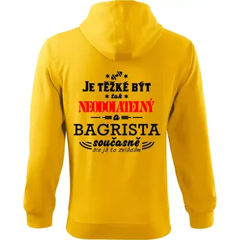 Pánská mikina Je těžké být neodolatelný bagrista - Mikina s kapucí na zip trendy zipper - 3XL ( Žlutá )