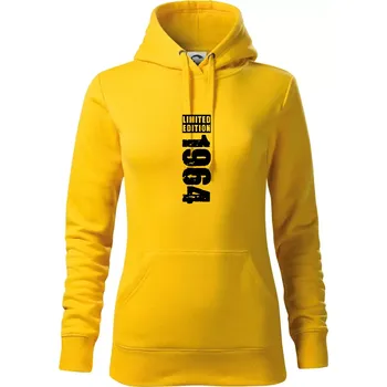 Dámská mikina Limited edition 1964 pruh - Mikina dámská Cape s kapucí - XS ( Žlutá )