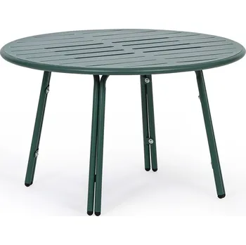 B2B Partner Kovový bistro stůl VENTO, průměr 80 cm, pro venkovní použití, zelená