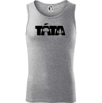 Táta nápis - houbař - Tílko pánské Core - XL ( Tmavě šedý melír )