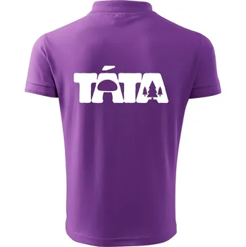 Pánská košile Táta nápis - houbař - Polokošile pánská Pique Polo 203 - XL ( Fialová )