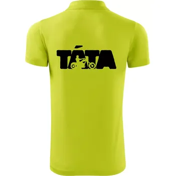 Pánská košile Táta nápis - motorka chopper - Polokošile Victory sportovní (dresovina) - 3XL ( Limetková )