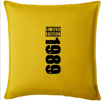 Polštář Limited edition 1989 pruh - Polštář 50x50 - 50x50 - Pouze potah ( Žlutá )