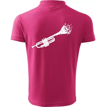 Pánská košile Trubka noty - Polokošile pánská Pique Polo 203 - XL ( Purpurová )