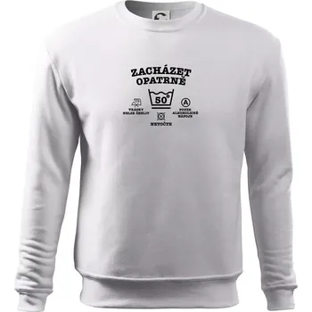Pánská mikina Zacházet opatrně 50 - Mikina Essential pánská - 2XL ( Bílá )