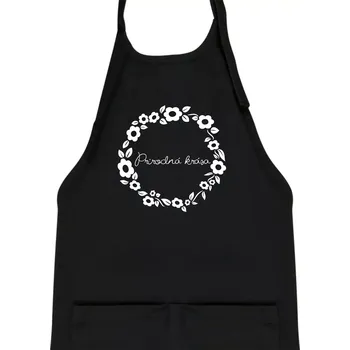 Kuchyňská zástěra Přírodní krása - Dětská zástěra na vaření - Univerzální velikost ( Černá )