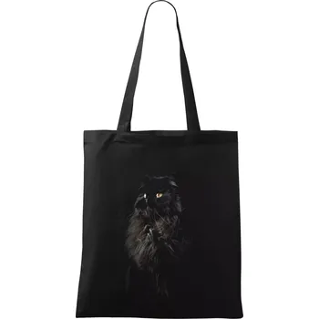 Perská kočka černá fotka - Taška bavlněná - 42 x 38 cm ( Černá )