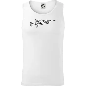 My Drugs - jídlo hudba - Tílko pánské Core - M ( Bílá )