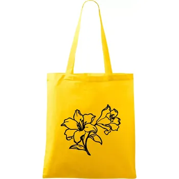 Lilie černobílá - Taška bavlněná - 42 x 38 cm ( Žlutá )