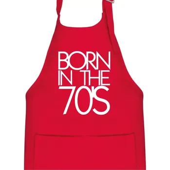 Kuchyňská zástěra Born In The 70's - Dětská zástěra na vaření - Univerzální velikost ( Červená )