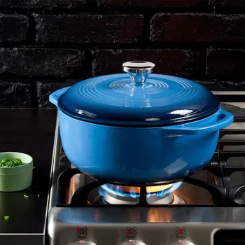 Hrnec LOGDE Hrnec 4,2 l modrý - litinový hrnec s poklicí