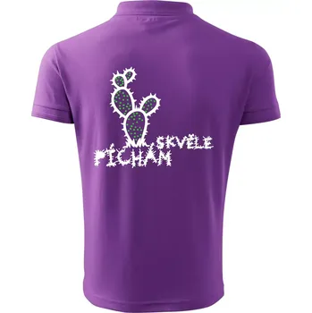 Pánská košile Píchám skvěle - Polokošile pánská Pique Polo 203 - 4XL ( Fialová )