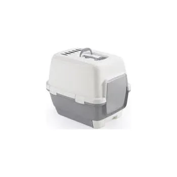 Toaleta pro kočku WC uzavřené Cathy Clever Smart, šedá 58 x 45 x 48 cm