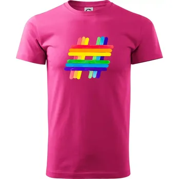 Pánská móda LGBT hashtag - Klasické pánské triko vyšší gramáže - XL ( Purpurová )