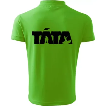 Pánská košile Táta nápis - rybář - Polokošile pánská Pique Polo 203 - M ( Apple Green )