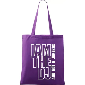 Iam the dj and not a jukebox na výšku - Taška bavlněná - 42 x 38 cm ( Fialová )