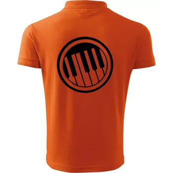 Pánská košile Piano kruh - Polokošile pánská Pique Polo 203 - 5XL ( Oranžová )