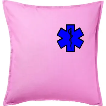Polštář Hvězda samostatná - záchranář / rescue - Polštář 50x50 - 50x50 - Pouze potah ( Růžová )
