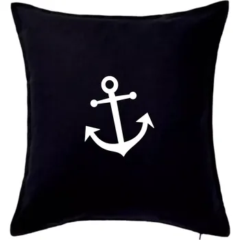 Polštář Kotva - Polštář 50x50 - 50x50 - Pouze potah ( Černá )