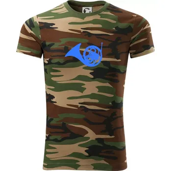 Pánské tričko Blue French Horn - Army CAMOUFLAGE - 2XL ( Hnědý maskáč )