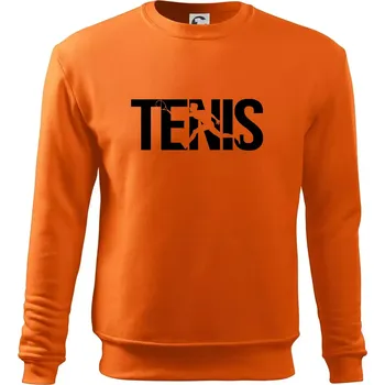 Pánská mikina Tenis nápis silueta - Mikina Essential pánská - S ( Oranžová )