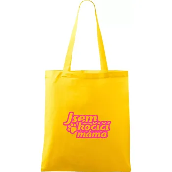 Nákupní taška Jsem kočičí máma - Taška bavlněná - 42 x 38 cm ( Žlutá )