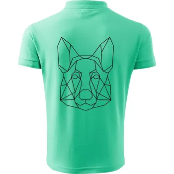 Pánská košile Německý ovčák - Geometrie - Polokošile pánská Pique Polo 203 - 5XL ( Mátová )