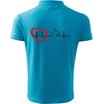 Pánská košile Německý ovčák ekg - Polokošile pánská Pique Polo 203 - 4XL ( Světlý tyrkys )