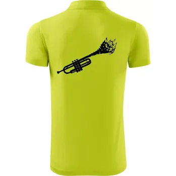 Pánská košile Trubka noty - Polokošile Victory sportovní (dresovina) - 3XL ( Limetková )