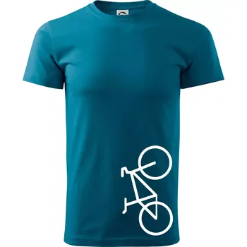 Pánské tričko Kolo na výšku - Klasické pánské triko vyšší gramáže - S ( Petrolejová )