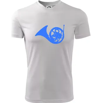 Blue French Horn - Dětské triko sportovní (dresovina) - 158 cm/12 let ( Bílá )