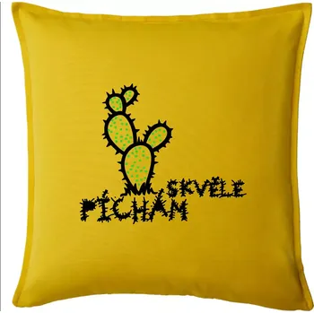 Polštář Píchám skvěle - Polštář 50x50 - 50x50 - Pouze potah ( Žlutá )
