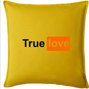 Polštář Porn - True Love - Polštář 50x50 - 50x50 - Pouze potah ( Žlutá )